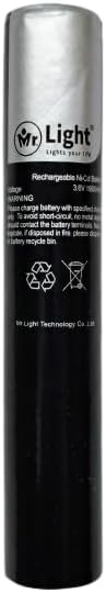 KP 3.6V Volt-1900 MAH High Capacity Rechargeable Compitable Battery for Mr Light Torch,Rechargeable Battery for Torch Light Color Black (3.6V Volt-1900 MAH) Size 5.13 Inch * 0.88 Inch