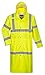 Portwest UH445 Men's Classic Raincoat Waterproof Hi Vis Reflective Long Rain Jacket ANSI Class 3 Yellow, Medium