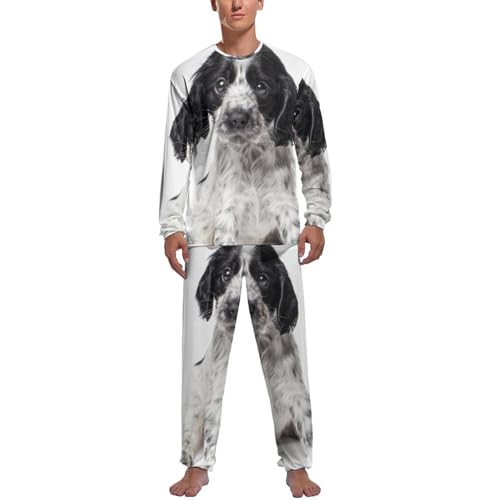 Pyjama homme Dalmatien avec haut et bas ensemble de nuit confortable