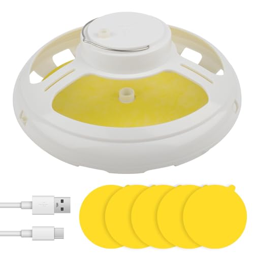 NAVESO Flohfalle, Flohfalle für Wohnung Elektrisch, Klebrige Flohfalle, Flohfallen Testsieger mit 5 Klebescheiben, Kakerlaken Falle, Flea Trap Lampe, LED Flohlichtfalle, Insektenfalle, Kuppelflohfalle