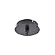 SLV elektrische Komponente DECKENROSETTE FITU 1er Rosette rund inkl. Zugentlastung / schwarz, 8,5 x 8,5 x 3,9 cm