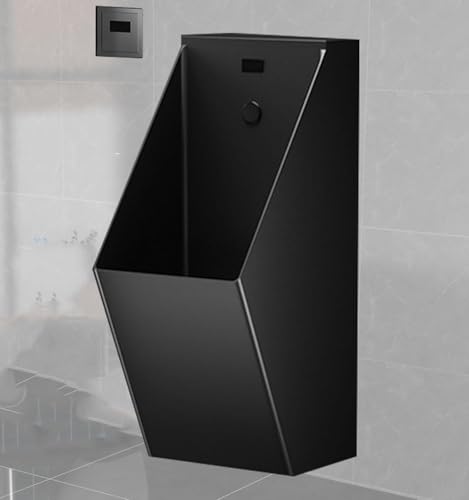 OTQEFTN Commercial Flushing Urinal,304 Stainless Steel Urinal,Men's Urinal,Bar Urinals,Washout Urinal with Sensor,Wall-Mounted Induction Flush Urinal