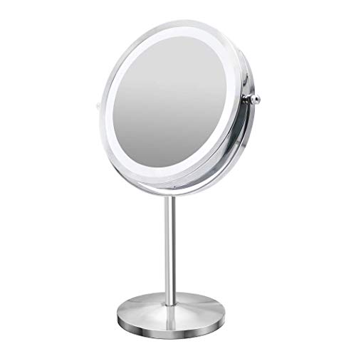 Kingtaily Lighted Makeup Mirror 10X Magnification, 6.7" Touch Double Sided Makeup Mirror