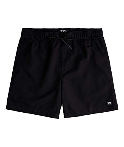 Billabong Men s Standard Classic Elastic Waist Boardshort Swim Short Trunk, 16 Inch Outseam, Black, S
