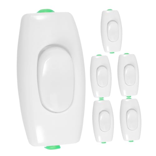 Operitacx 6stücke Kompakter Bedside Schalter Stilvoller Und Funktionaler Einzelkontaktschalter Für Kleine Elektrische Geräte Platzsparendes Modernes Design Für Nachttische Und Enge Bereiche