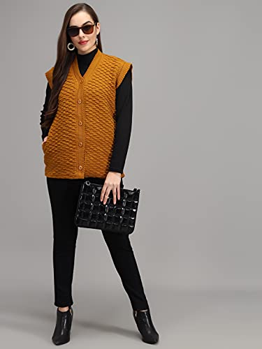 Image of eKools Women's Winterwear Woolen Sleeveless Sweaters (with Side Pockets)