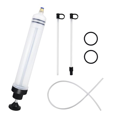 500 ml Seringue D'aspiration D'huile, Pompe à Huile Manuelle Seringue Huile avec Tuyau pièce à injecter Huile Boite de Vitesse, compatible avec les Huiles...