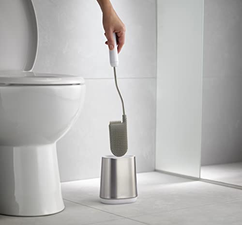 Image of Joseph Joseph Flex Lite Stainless Steel Toilet Brush, Pack of 2, White