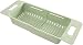 Deska do odwadniania Drenażowanie Rack Regulowany Regulator Teleskopowy Dźwięk Drenarz Drenacz Kosz Płuczkowy Warzywa Owoc Plastikowy Suszarka Ociekacz do naczyń (Color : Green)
