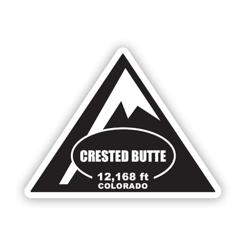 Crested Butte Sticker Decal - Self Adhesive Vinyl - Weatherproof - Made in USA - Colorado Summit...