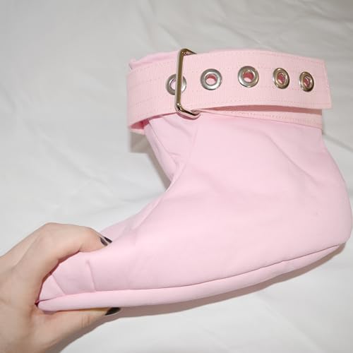 Abschließbare ABDL Baumwoll Booties – BDSM Fetisch Schuhe mit Spike-Einlagen & Magnetschloss – Weiche Fußfesseln Unisex für Klinik, Bondage & Rollenspiele