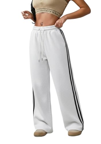Image of dockstreet Straight Wide fit Long Length Open Bottom Jogger for Women /Trending Multi Pocket Style, Relaxed Casual Pants for Women