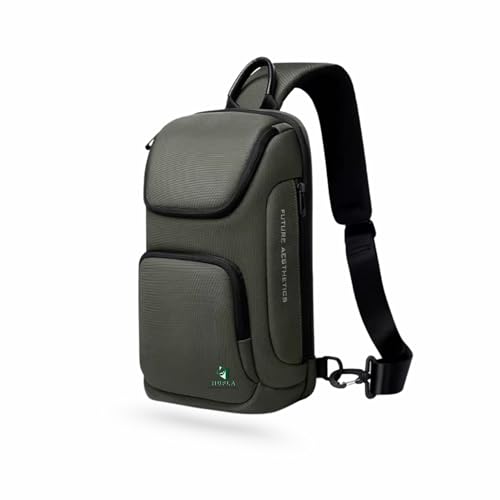 Image of HUPLA Unisex Crossbody Sling Bag | Anti-Theft Chest Bag for Men & Women | Compact Travel Passport & Airport Bag | Front Side Cross Shoulder Bag | Waterproof Daily Use Sling