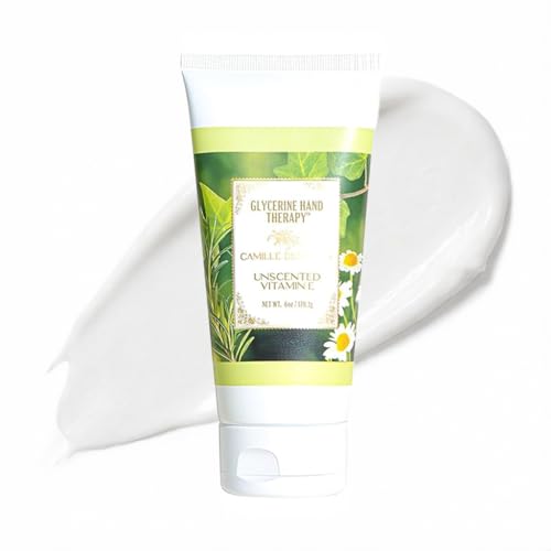 Camille Beckman Glycerine Hand Therapy Cream, Vitamin E Unscented, 6 oz