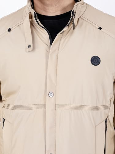 Image of Dollar Full Sleeves Bomber Jacket for Men | TPU Men's Standing Collar Lightweight Winter Jacket, Regular Fit