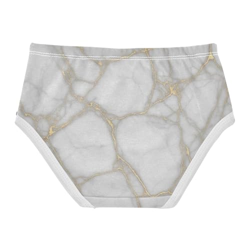 Girls Underwear Toddler 2t Cotton Cute Panties Girl Funny Briefs Girls Undies Grey Marble Gold Veins2