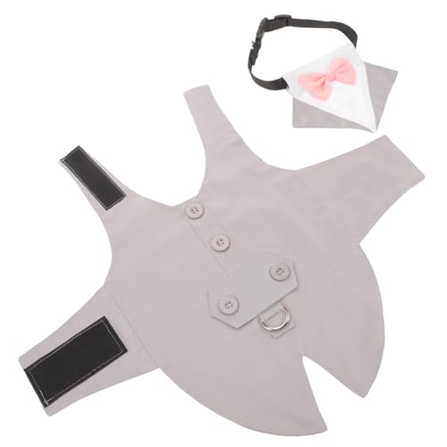 Disfraz de esmoquin para perro con pajarita y bandana