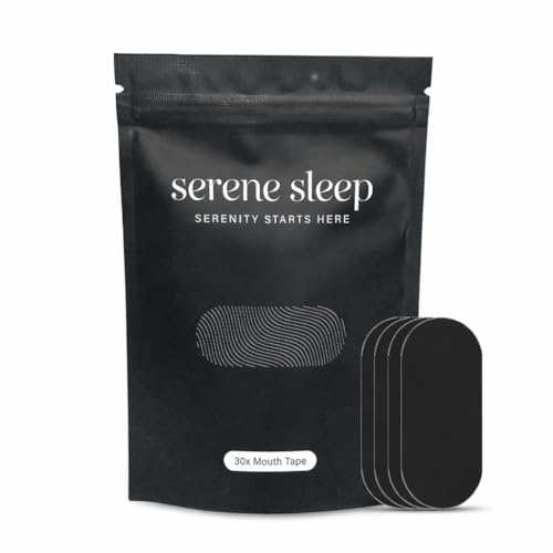 Serene Sleep Tape | 30 Pack | Mouth Tape | Improved Sleeping | Hypoallergenic Mouth Strips | Supports Nasal Breathing | Anti-Snoring Aids for All Genders | Easy Removal