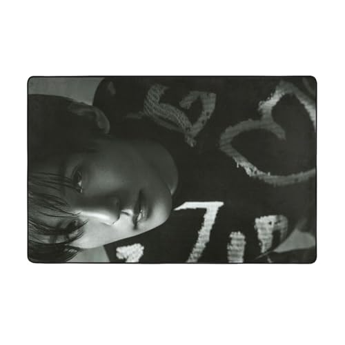 カーペット 目黒蓮 バスマット 大判 長方形 絨毯 柔らかい肌触り フランネル生地 滑り止め 速乾 吸水 耐久性 耐摩耗性 屋外 室内 屋内 フロアマット 防音 風呂 玄関 浴室 洗面所 家庭用 プレゼント 100*150cm