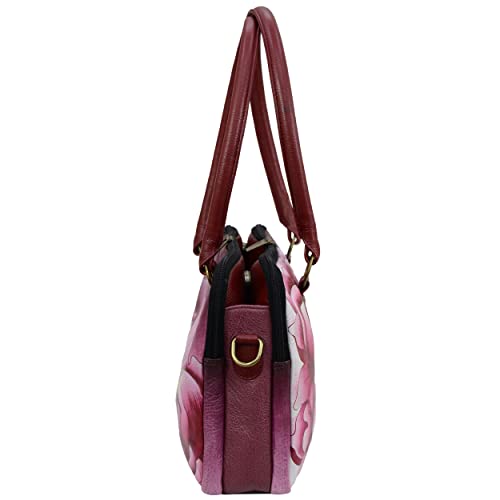 Image of Anna by Anuschka Women's Hand-Painted Genuine Leather Multi Compartment Satchel