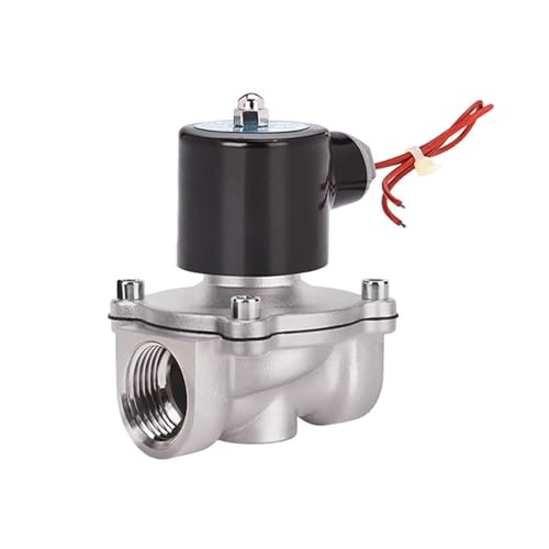 Electroválvula Válvula Solenoide de Acero Inoxidable Serie 2W Válvula Solenoide Normalmente Cerrada Interruptor de Control de Tubería Válvulas de Agua for Agua Aceite Aire(G,110VAC)