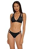 BECCA Women's Standard Color Prism Halter Top, Black, Large