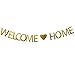 Produktbild JNCH 3 Meter Girlande Banner Vintage Welcome Home Gold Deko Haus für Hochzeit Party Familie Festival Feier