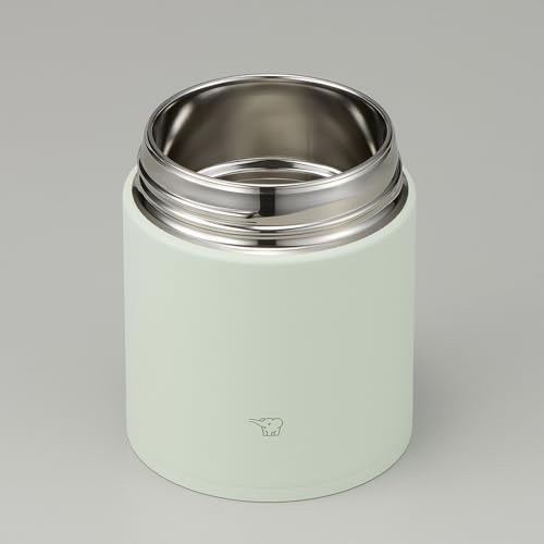 Image of Zojiru Soup Jar, 13.5 fl oz (400 ml), Large Rice Bowl Size, Delicious Hot & Cold Insulation, Dishwasher Safe, Easy to Clean, Seamless Lunch, Wide Mouth, Airy Green SW-LA40-GM