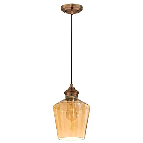 Best Cyber Deals 🔥 Westinghouse Lighting 6205300 One-Light Adjustable Vintage Mini Pendant with Amber Glass, Copper Get Special Price Westinghouse Lighting 6205300 One-Light Adjustable Vintage Mini Pendant with Amber Glass, Copper