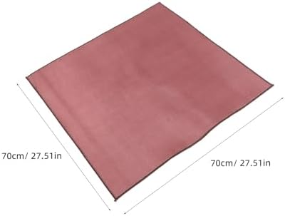 BESPORTBLE Square Brown Mahjong Table Mat with Noise Reduction and Anti-Slip Cloth Surface, Thickened Game Table Playing Mat for Gathering Events and Clubs - 1