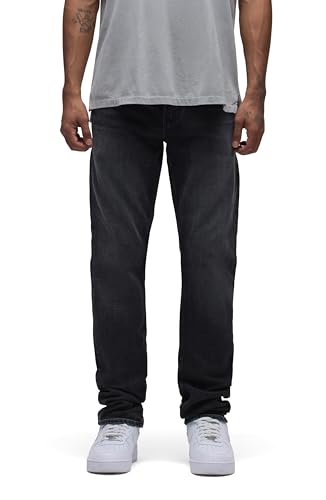 Hudson Men's Blake Slim Straight Leg Jean, Caviar, 33W x 34L