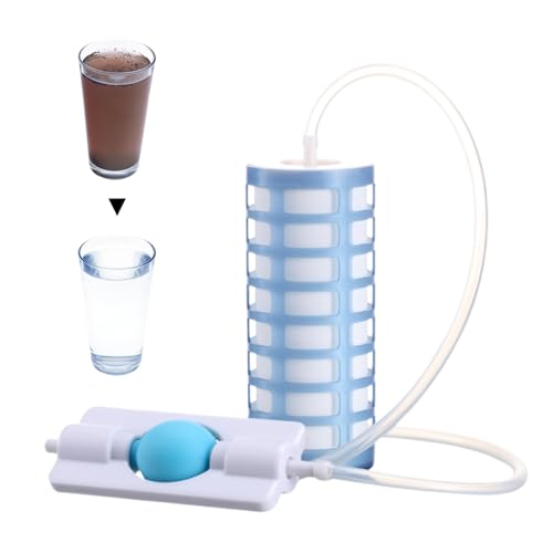 HMLTD Supervivencia de filtros de agua portátiles, supervivencia de filtros de agua, Sistema de filtro de agua para camping Filtro de sedimentos, Purificador de agua de supervivencia ligero para