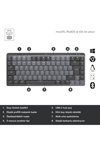 Logitech clavier mécanique sans fil - vue 9
