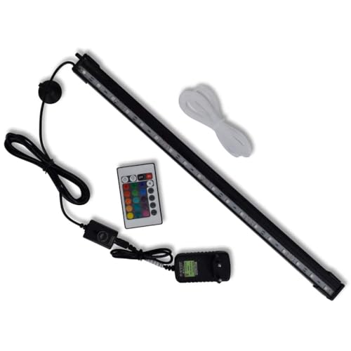 vidaXL Lampe Submersible à Bulles et Del RVB Aquarium 48 cm Réservoir Poisson