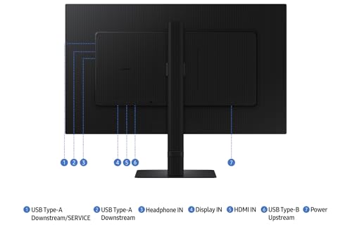 Image of SAMSUNG 27-in ViewFinity S8 (S80D) 4K UHD HDR10 High Resolution Computer Monitor with Ergonomic Stand - LS27D802EANXGO