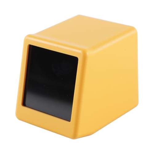 Ausi Intelligente WiFi-Desktop-Wetterstation, süße DIY-GIF-Animationen, genaue Wetteraktualisierungen, Desktop-Dekoration, Mini-Digitaluhr (gelb)