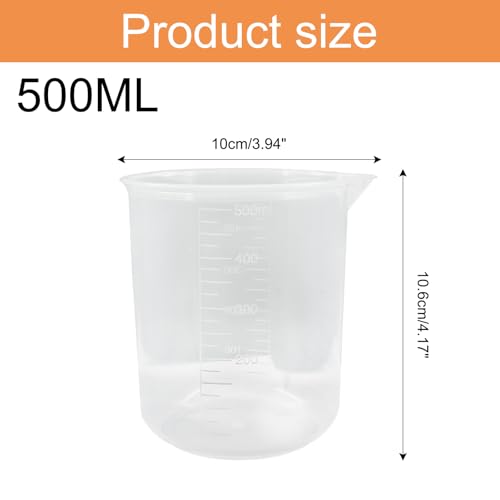 Vasos plásticos medidores 500 ml, pack de 3 miniatura 3