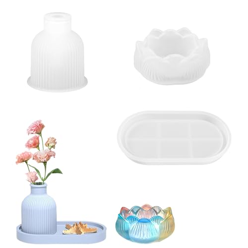 HuaMuDM Moldes Silicona Suculentos,Molde Resina Suculenta,Moldes Silicona Para Maceta,Molde Para Maceta,para la Producción Doméstica