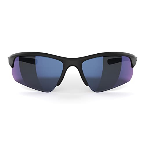 Sundog Stack Black Rectangular Sunglasses, One Size - UV Protection Featured Lens Technology - Golf Sunglasses - Matte Stealth Black2