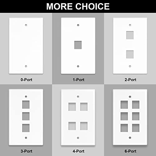 Image of iwillink Blank Device Wall Plate 10-Pack, Electrical Covers for Unused Outlets and Switches, Standard Size Single Gang, 4.50 inch x 2.76 inch, Glossy White