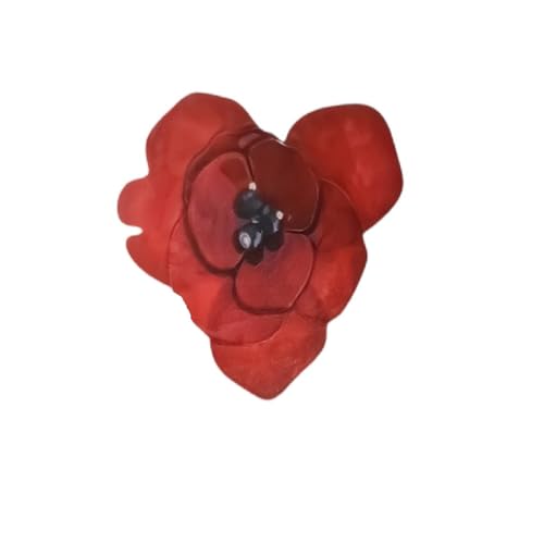 New 2026 Red Flower Brooch, 2D Acrylic DIY Backpack Handbag