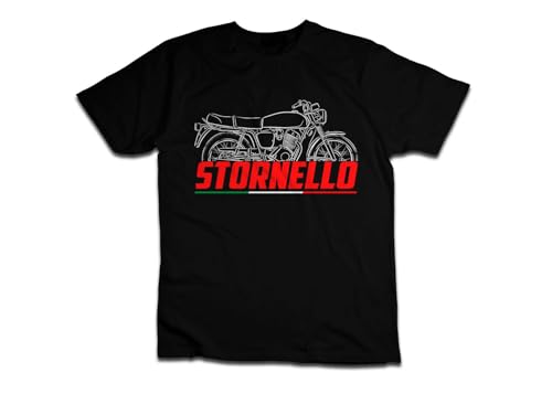 Biker T-Shirt for Guzzi Stornello (1960-1974) Fans, 100% Cotton, Classic Fit, Motorcycle-Inspired Design