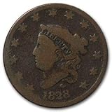 1828 Authentic Large Cent 1c Fine