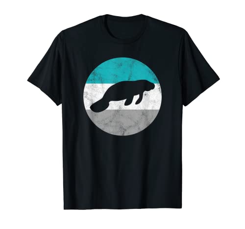 Manatee - Regalo retrò per uomini, donne, ragazzi e ragazze Maglietta