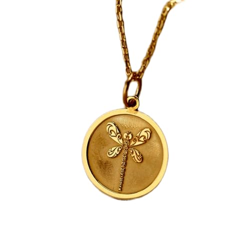 Collier pendentif pièce libellule, le cadeau unisexe idéal en argent
