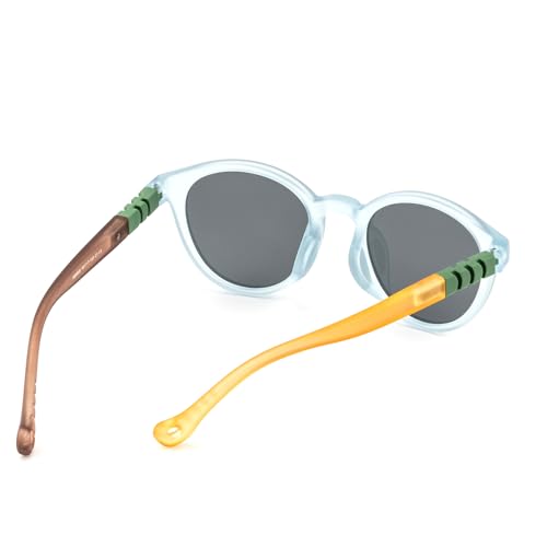 Fashion Kids Round Sunglasses TR Flexible Frame Polarized UV400 Protection Lens Outdoors for Boys Girls Age 3-122