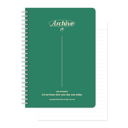 Cahier à spirale A5 anti-transpercement papier 120g vert rigide Monolike