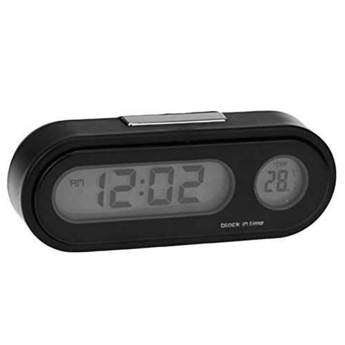 TOOGOO 2-in-1 Auto Car Electronic Clock Luminous Thermometer Led Digital Display Mini Portable