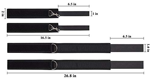 Bdsm Restrain Bondage Set Padded Wrist Thigh Cuffs, Sex Toy For Women Adjustable Handcuffs Leg Straps Sexy Slave Beginner Kit For Couples Sm Games #TOP1