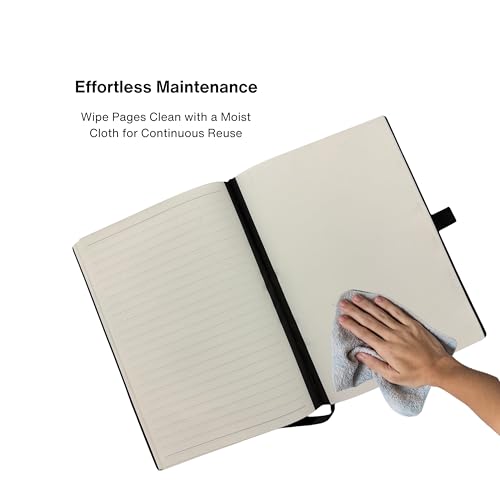 Image of Infinote Classic Reusable Stone Paper SmartNotebook Planner - Powered by App, Includes 1 Erasable Pen - Medium 12 X 19.5, White, 83